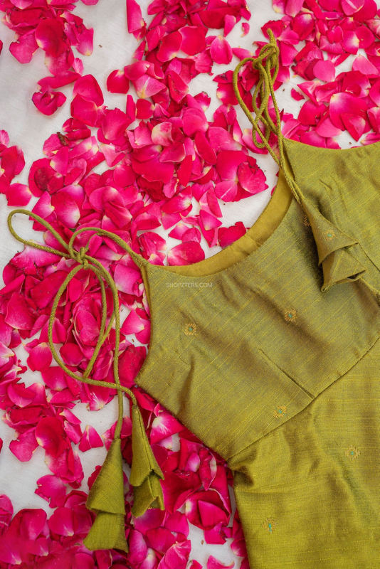 Citron Green Silk Frock