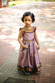 Mauve Pink Kalyani Cotton Dress - Mini