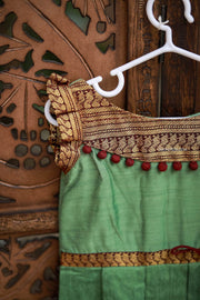 Pista Green Kalyani Cotton Dress - Mini