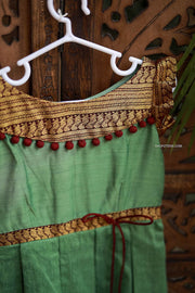 Pista Green Kalyani Cotton Dress - Mini