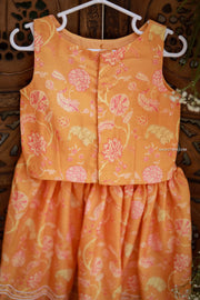 Mango Yellow Semi Linen Crop Top Skirt - Mini