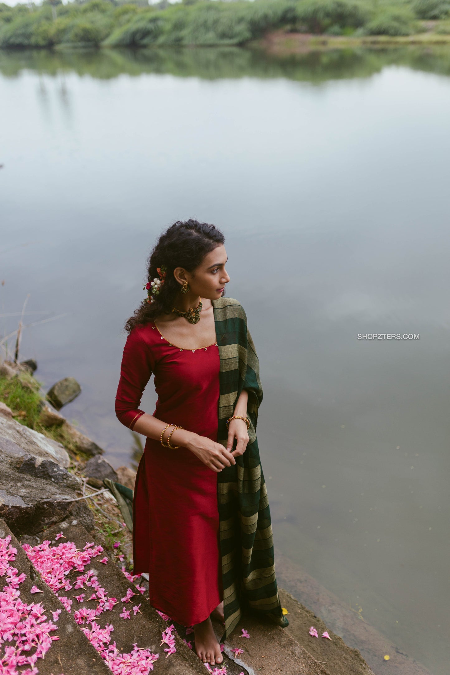Elegant Gotta Patti suit in maroon silk, perfect for enhancing your traditional wear collection.