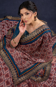 Graceful Printed Lehenga With Gold Embroidered Blouse & Matching Dupatta.