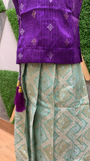 Pastel Green Banarasi Dress