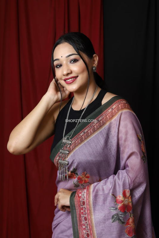 Cotton Floral Printed Saree