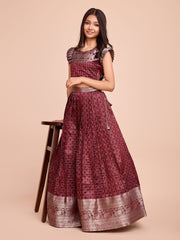 Kids  Silk Sleeveless ethnic dress