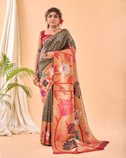 Pure Paithani Silk Saree With Big PaithaniI Border