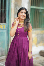 Egg plant Purple Soft Cotton Kurti