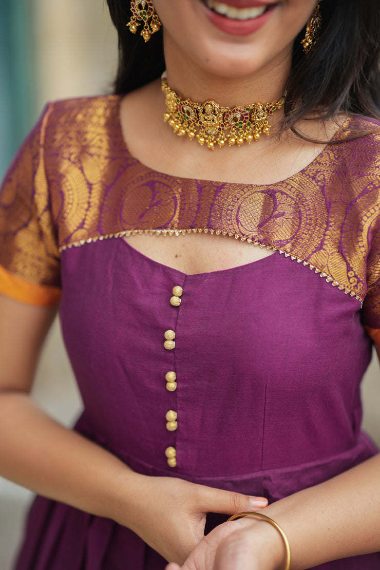 Egg plant Purple Soft Cotton Kurti