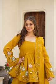 Mustard Sharara Set