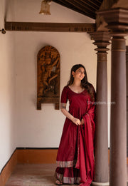 Red Chanderi Co-ord Set