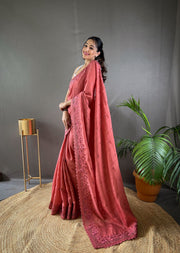 Matka Silk Saree With Cutwork Border