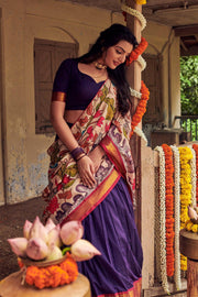 Royal purple Narayanpet Lehenga Set