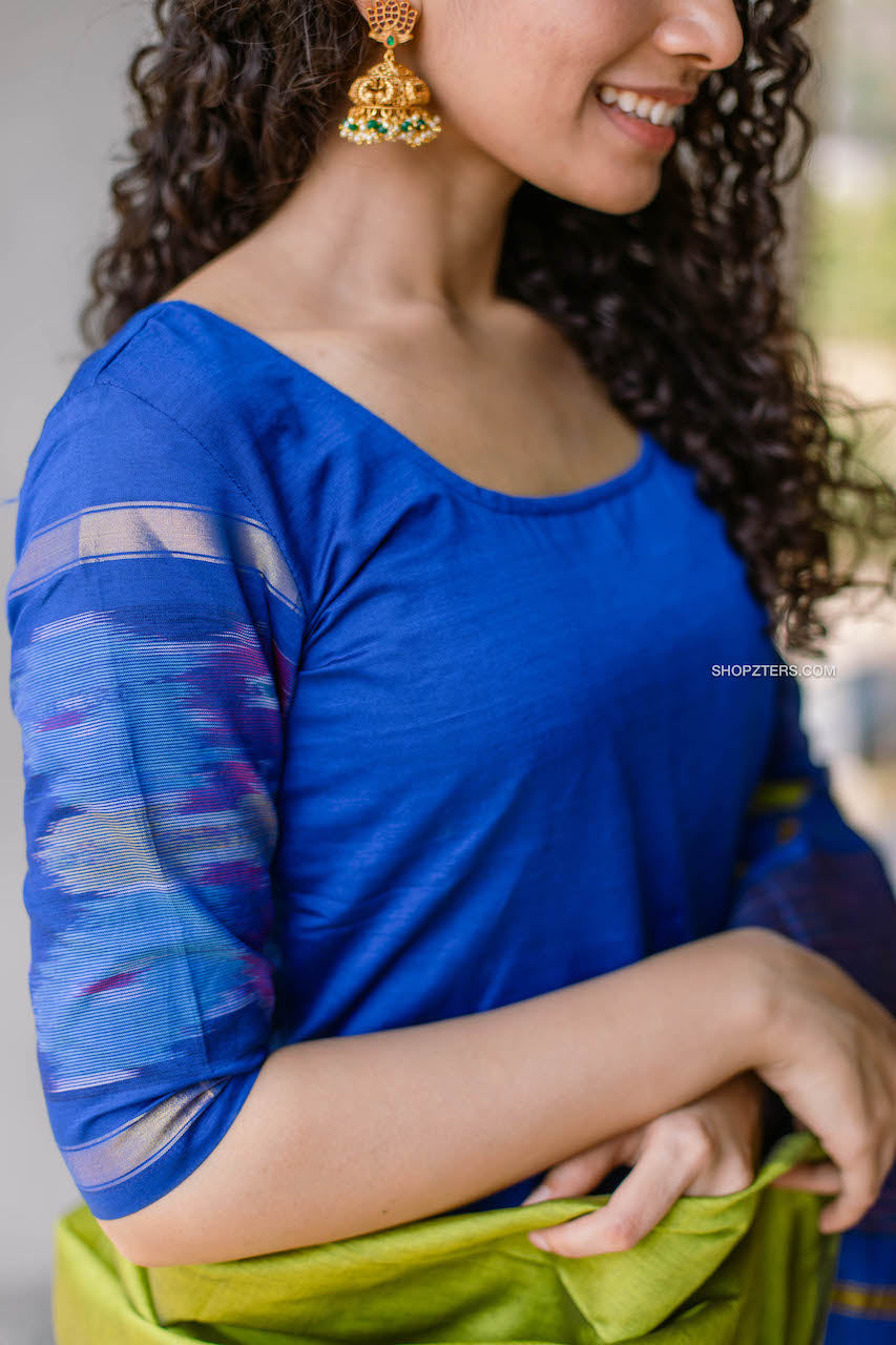 Blue Pochampally Suit Set