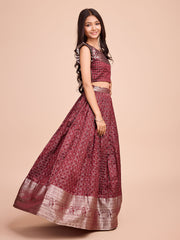 Kids  Silk Sleeveless ethnic dress