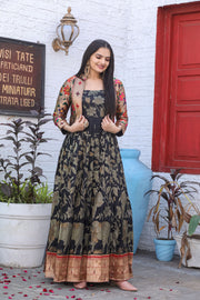 Paithani Gauri Gown With Vibrant Jacket