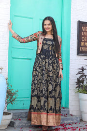 Paithani Gauri Gown With Vibrant Jacket