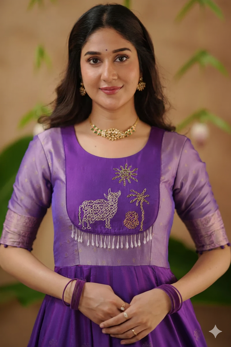 Gopika Soft Silk (Dress) In Purple
