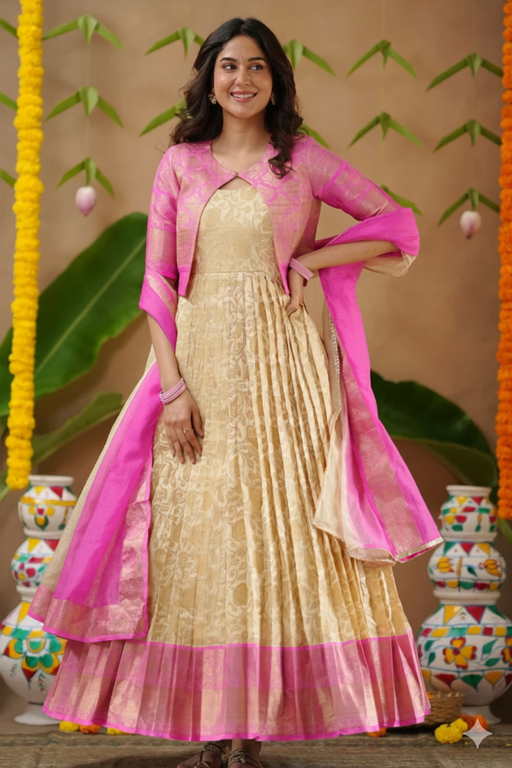 Lakshmi Pattu Jacket (Dress) in Green