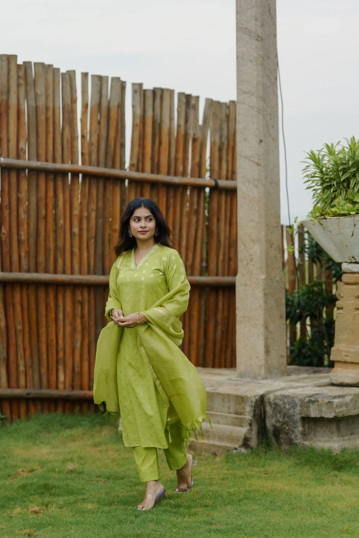 Lime green kurta