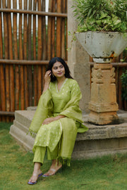 Lime green kurta