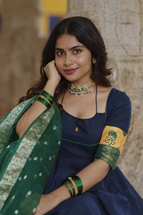Royal Indigo Charm Anarkali