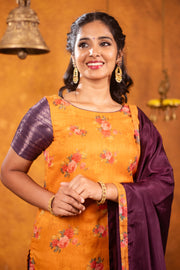 Chanderi Silk Jewel Tones Kurta with Dupatta