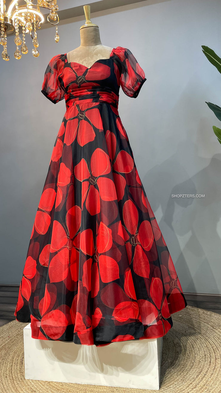 Red Organza Dress