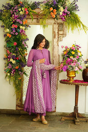 Purple Georgette Suit Set