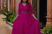 Aambal Pink Maxi Dress