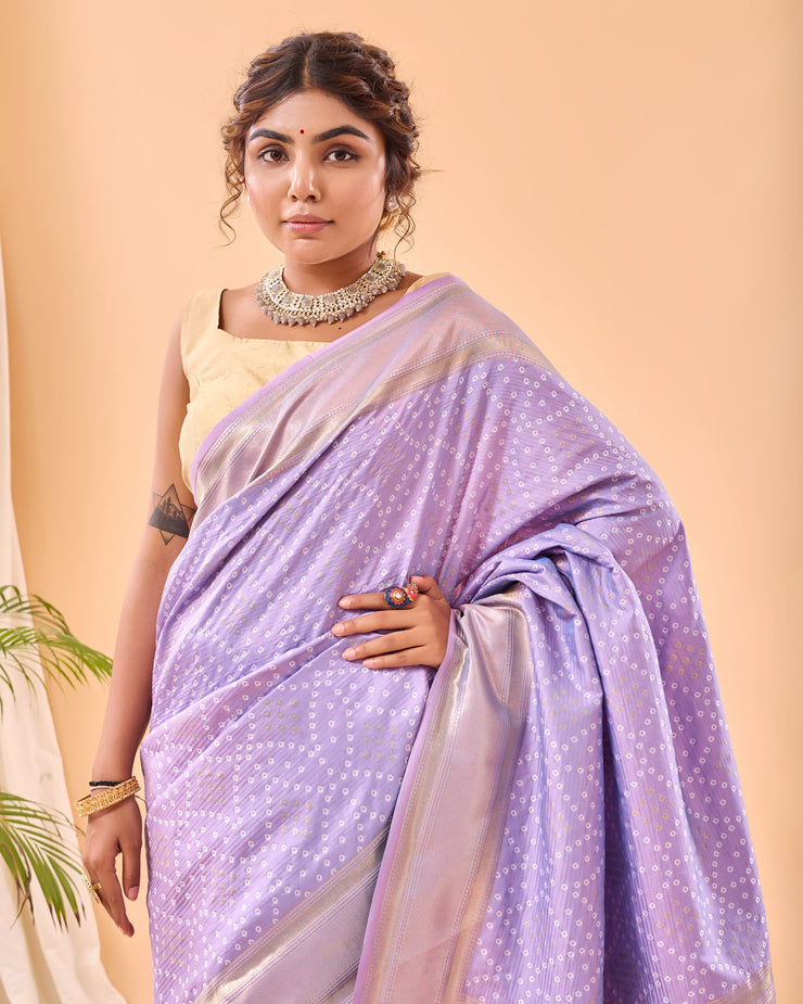 Adorable  Bandhej Paithani Saree