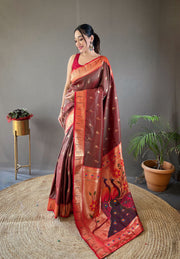 Rukmani Paithani Silk Saree