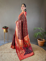 Rukmani Paithani Silk Saree