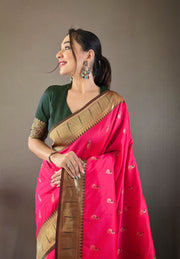 Rukmani Paithani Silk Saree