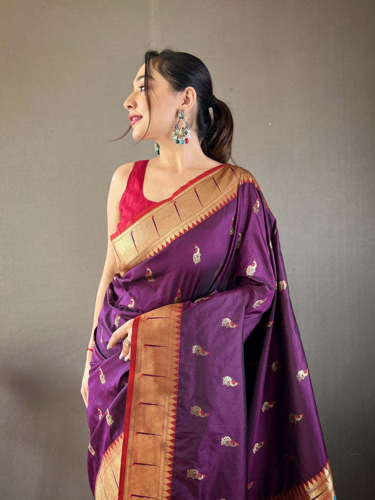 Rukmani Paithani Silk Saree