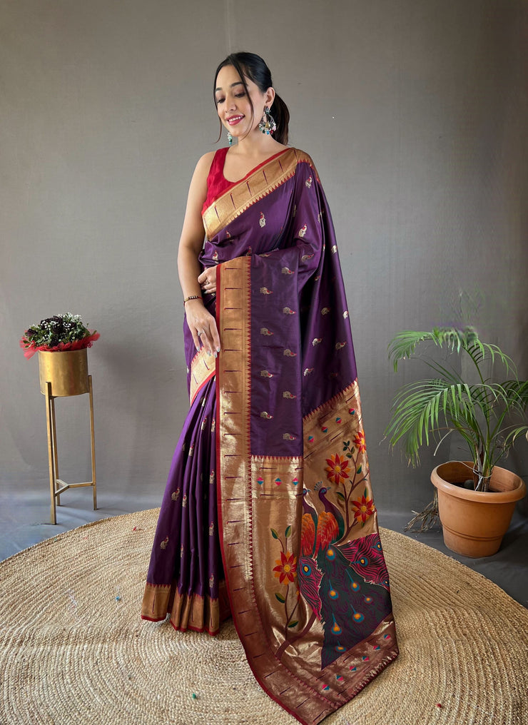 Rukmani Paithani Silk Saree