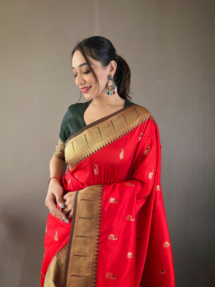 Rukmani Paithani Silk Saree