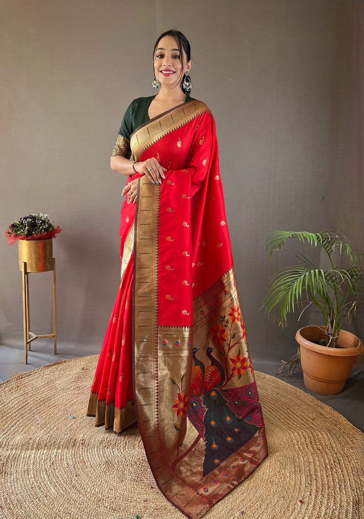 Rukmani Paithani Silk Saree