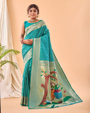 Adorable  Bandhej Paithani Saree