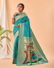 Adorable  Bandhej Paithani Saree