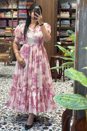 Rubina Pink Kota Midi Dress