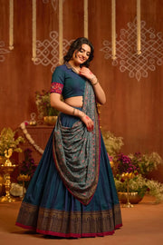 Peacock Blue Lehenga Set