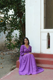 Lavender Bandhani Dress