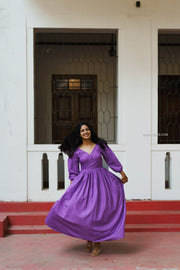 Lavender Bandhani Dress