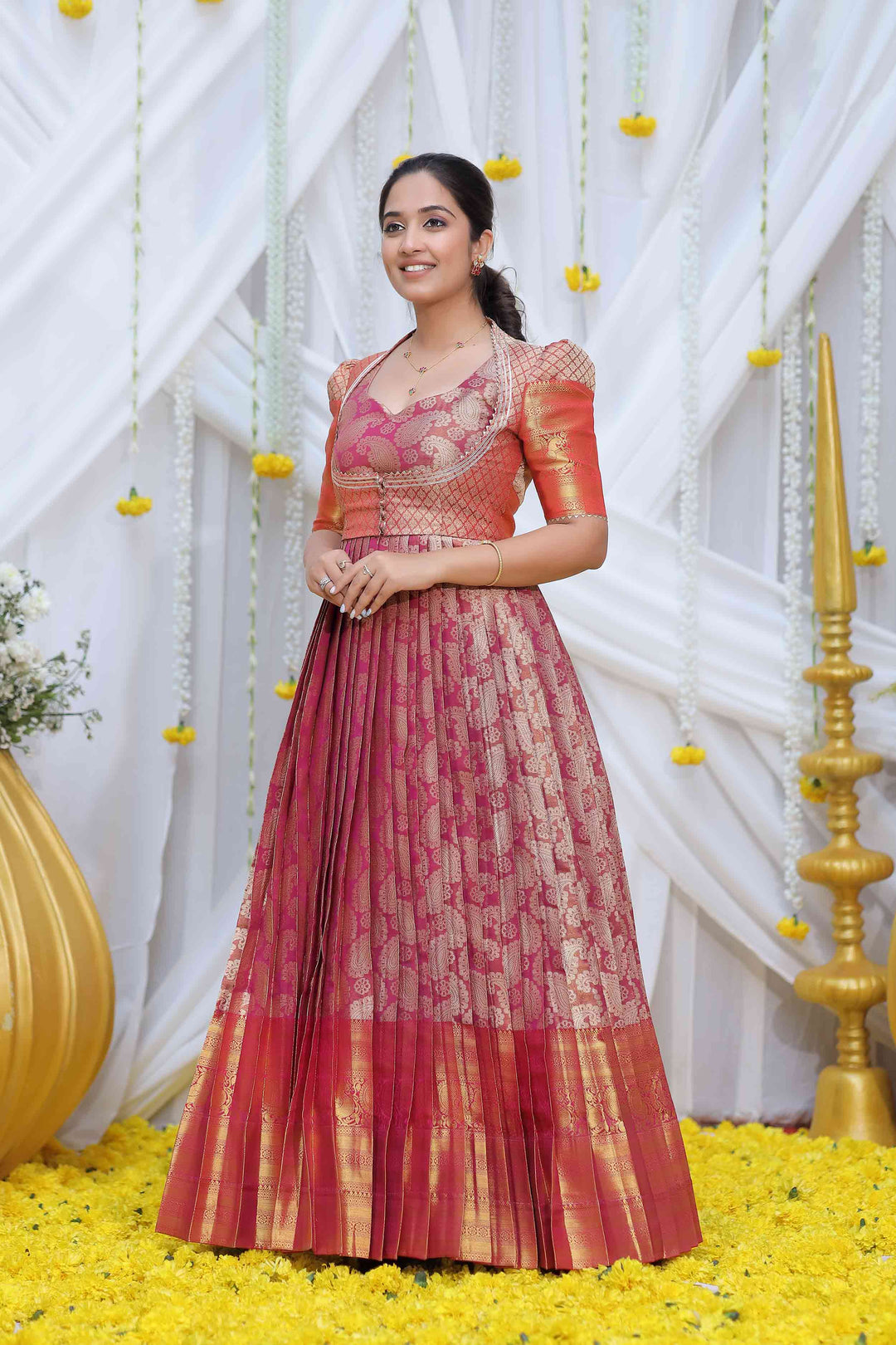 New Banarsi Dres Modern Old Saree Latest Banarasi Gown Design