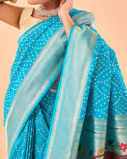 Adorable  Bandhej Paithani Saree