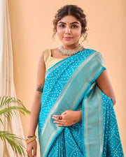 Adorable  Bandhej Paithani Saree