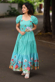 Turquoise blue hue Charm Midi Dress