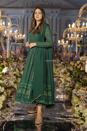 Women's traditional wear redefined with our Malachite Green Georgette Suit Set.
