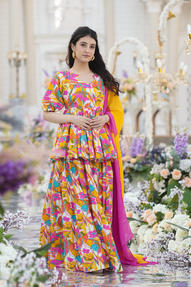 Martha Rayon Kurta-Palazzo Set